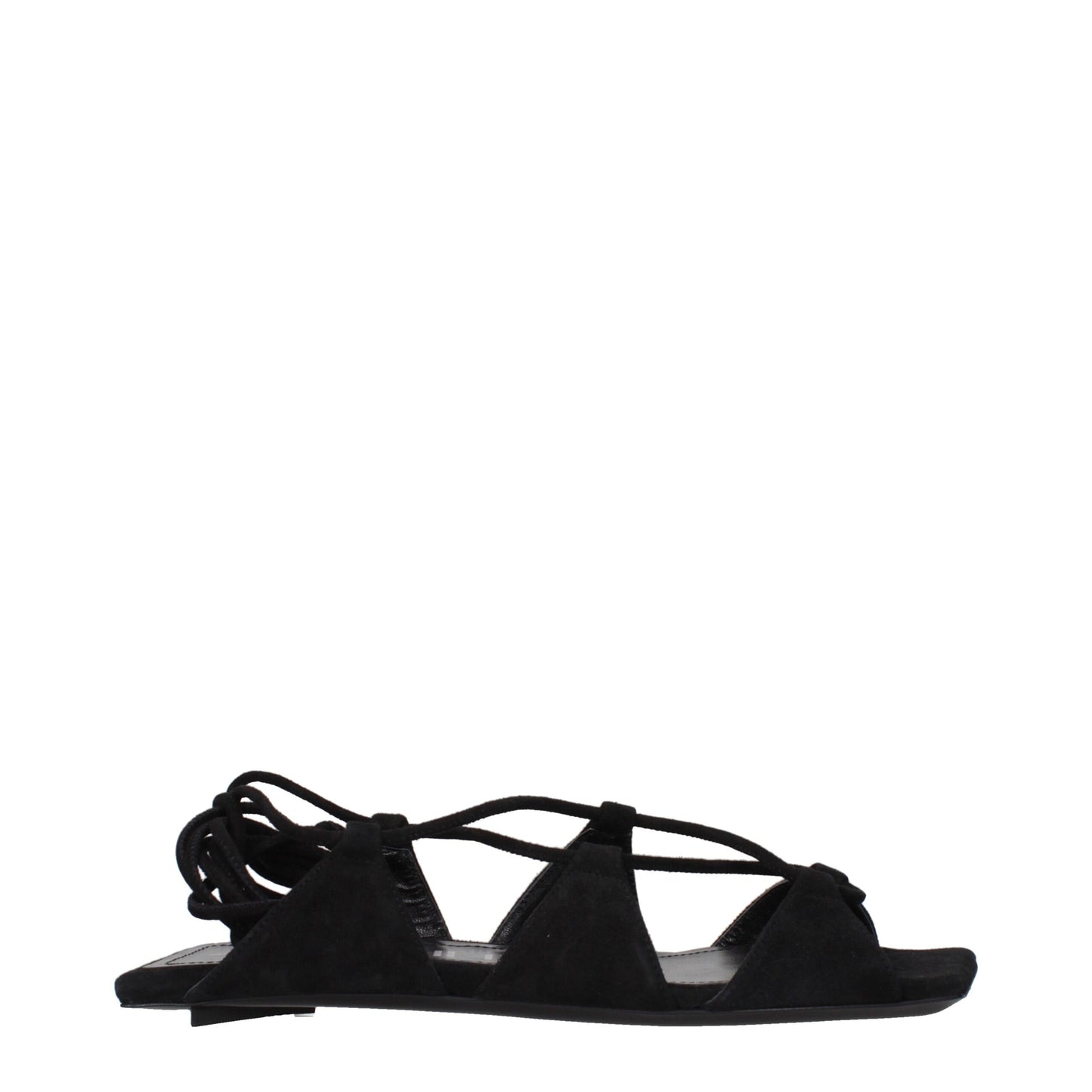Flat Sandals by The Attico for women in suede leather black features an statuesque Women's Suede Leather Flat Sandals silhouette with a refined flat and elegant .