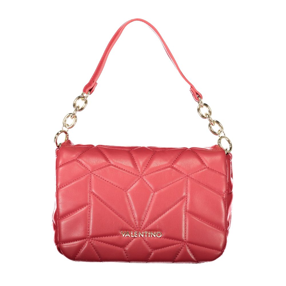 Handbag by Mario Valentino for women in polyethylene red & signature features a ornamental silhouette, showcasing a secure zipper & magnetic, ample document-holder & internal-pockets, and ornamental shoulder-strap, adjustable-strap & handle for a sophisticated look.