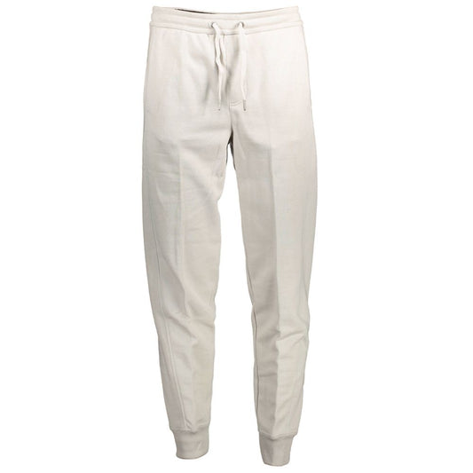 Joggers by Calvin Klein for men in cotton gray & print presents a tailored silhouette, showcasing a tailored athletic and long cut with a refined for a truly tailored aesthetic.