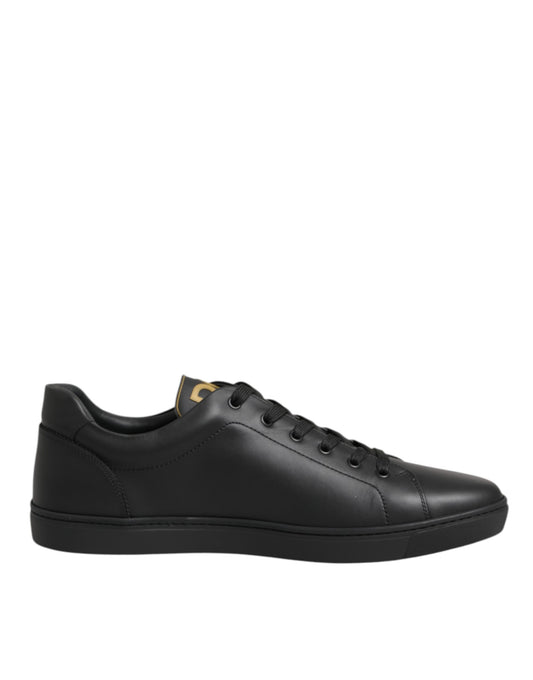 Dolce & Gabbana Men's Low Top Calf & Goat Leather Rubber Sneakers - Black
