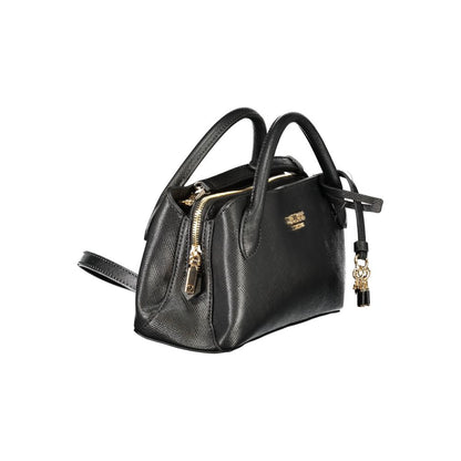 Handbag by Guess Jeans for women in polyethylene black presents a ornamental silhouette, showcasing a secure zipper, ample built-in-compartments, internal-pockets & cardholder, and versatile shoulder-strap, adjustable-strap & handle for a ornamental finish.