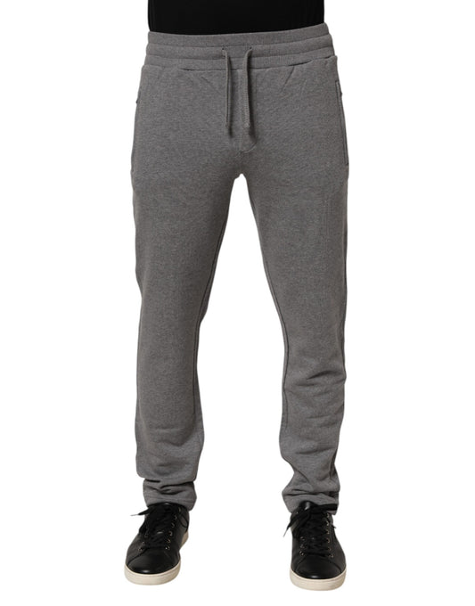 Jogger Sweatpants by Dolce & Gabbana for men in cotton gray features a athletic tapered-leg, athletic, relaxed-fit & regular-fit with a and long, showcasing athletic for a sophisticated performance look.