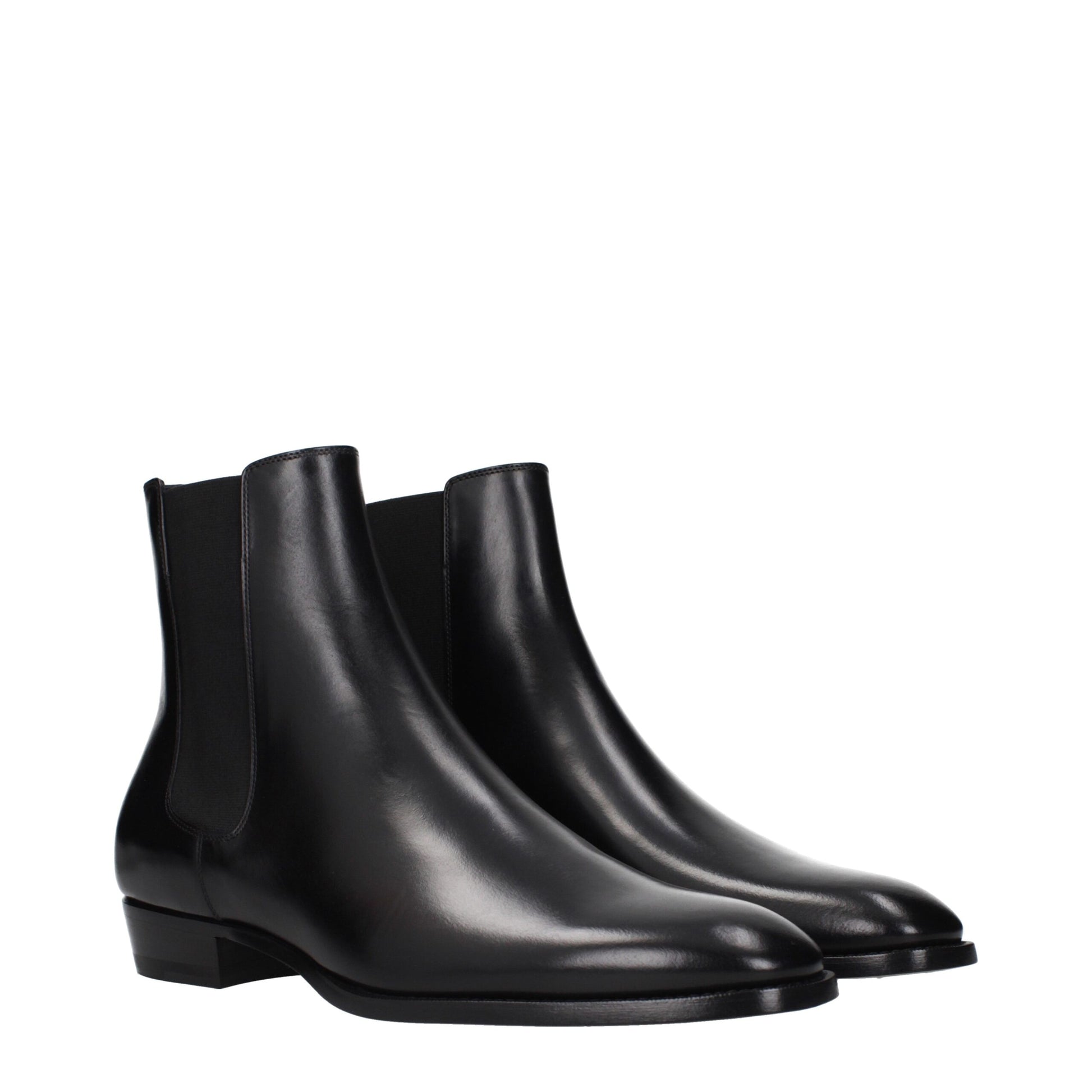 Ankle Boots by Celine for men in leather black features an high-performance silhouette, showcasing the sophisticated design of the Men's Leather Ankle Boots with a and a refined .