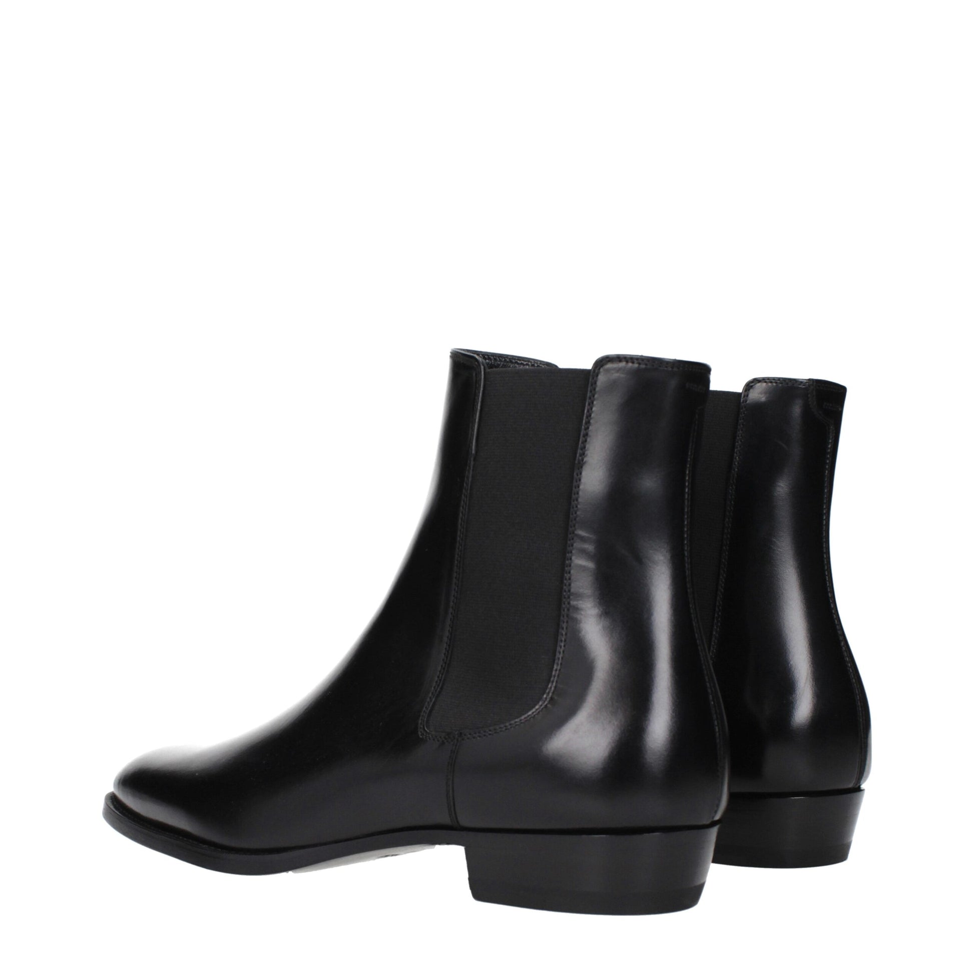 Ankle Boots by Celine for men in leather black features an avant-garde Men's Leather Ankle Boots silhouette, defined by a sophisticated and a avant-garde .
