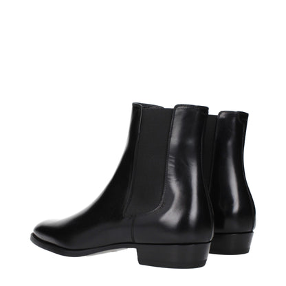 Ankle Boots by Celine for men in leather black features an avant-garde Men's Leather Ankle Boots silhouette, defined by a sophisticated and a avant-garde .