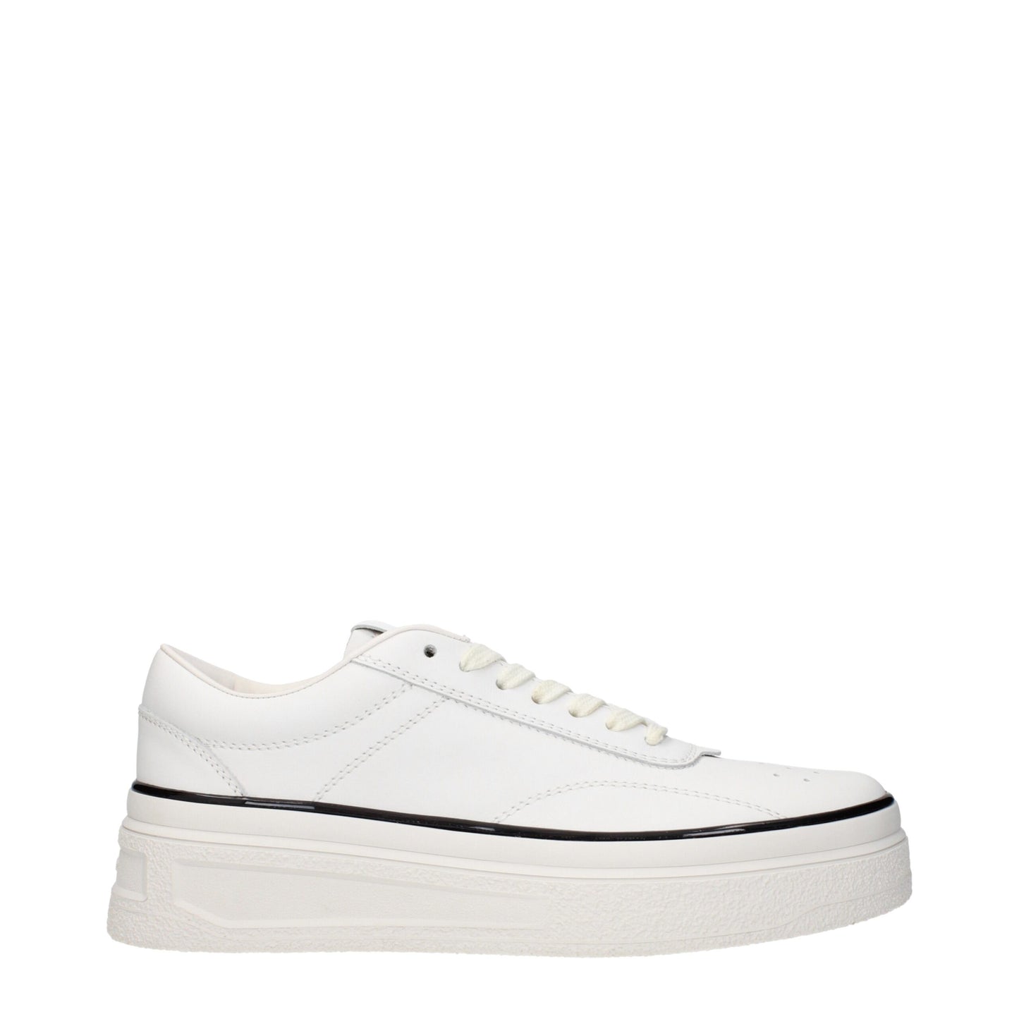 Sneakers by Jil Sander for women in leather white presents a sumptuous silhouette, artfully capturing the essence of the Women's Fashion Leather Sneakers with its sumptuous fashion style design.