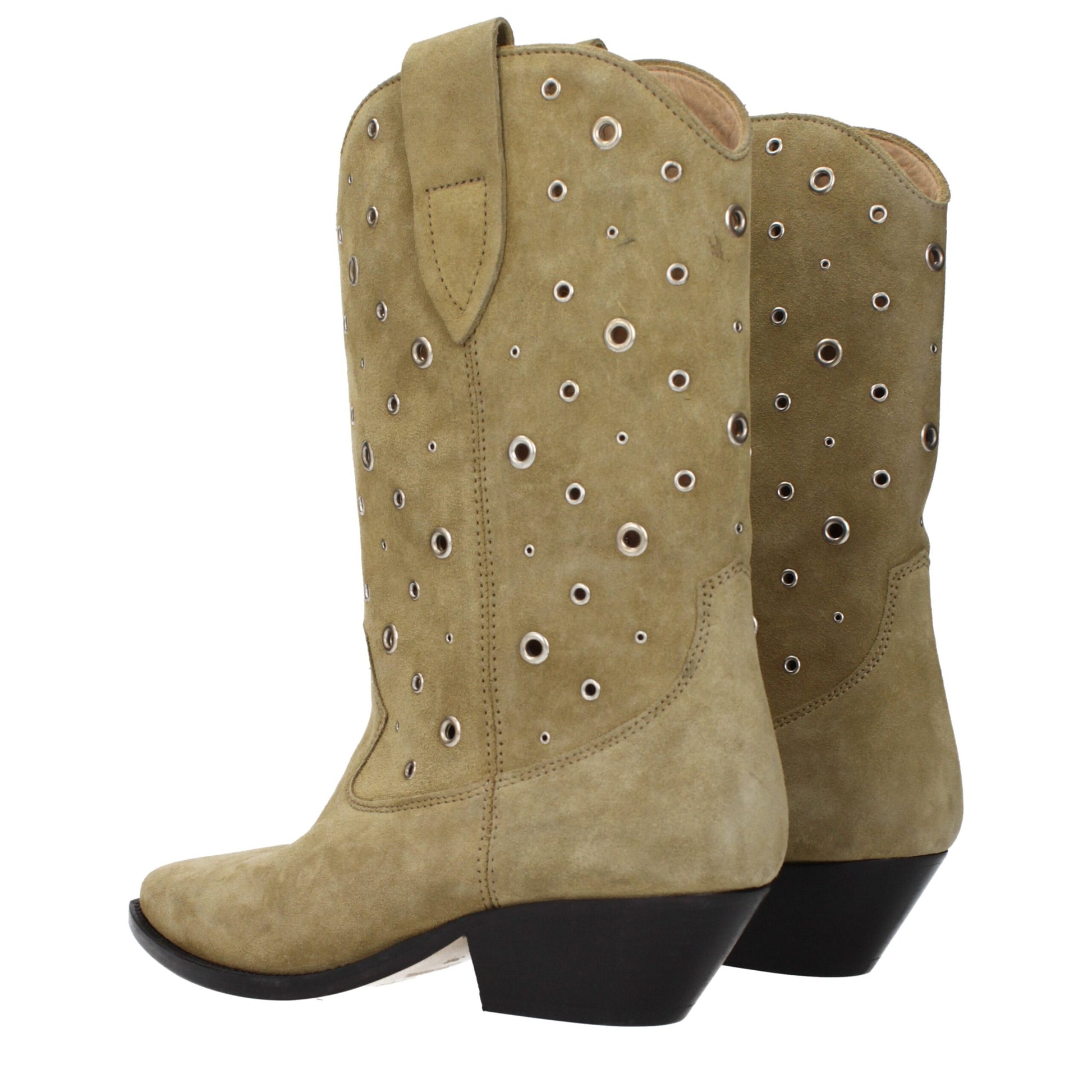 Ankle Boots by Isabel Marant for women in suede leather beige features an dynamic silhouette, showcasing the dynamic Women's Suede Leather Ankle Boots design with its distinctive and elegant .