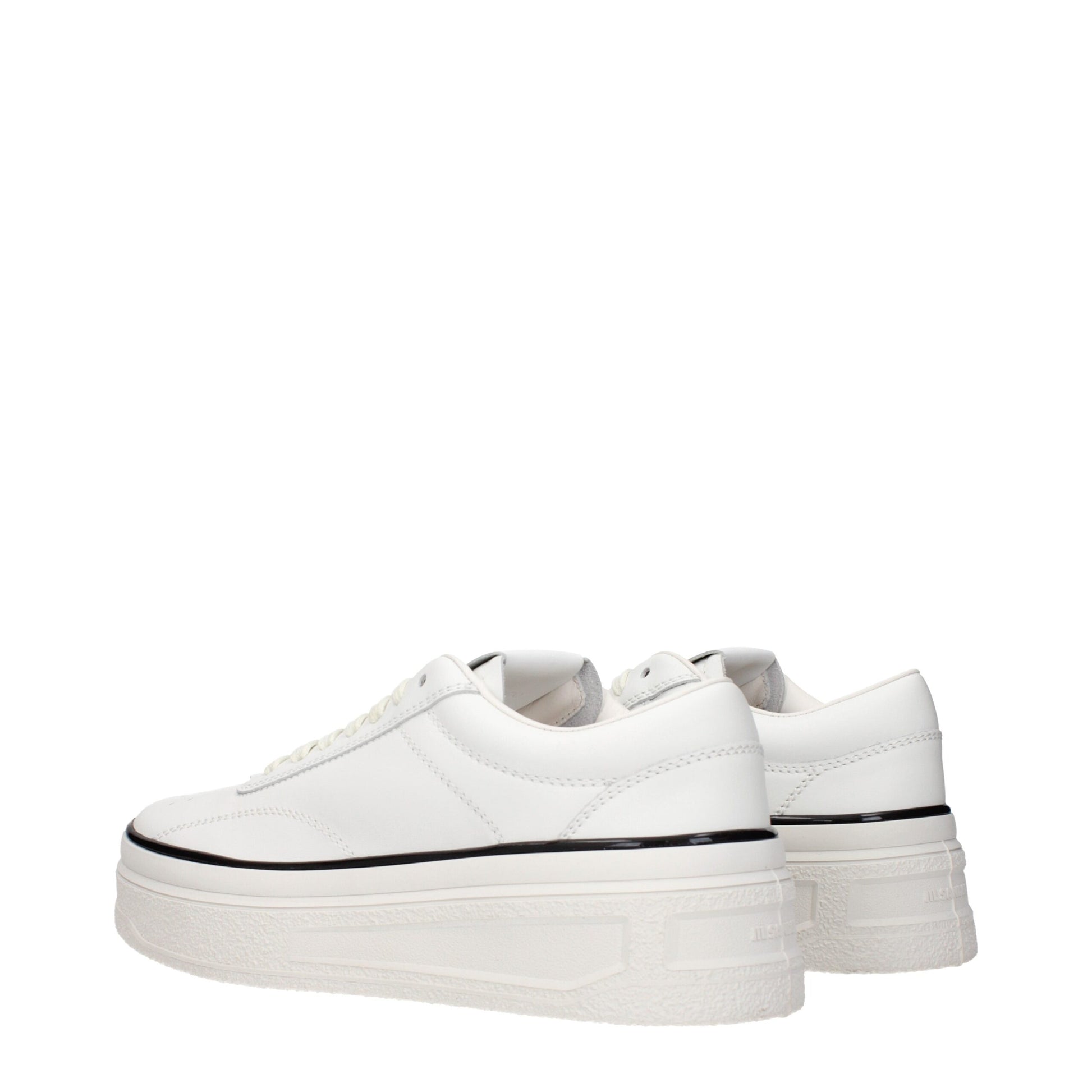 Sneakers by Jil Sander for women in leather white features a chic design, perfectly showcasing the chic fashion style of this Women's Fashion Leather Sneakers.
