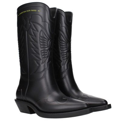 Boots by Christian Dior for women in cotton & rubber black features an effortless chic silhouette from the Women's Cotton & Rubber Boots collection, showcasing a effortless chic and refined for an effortless chic look.
