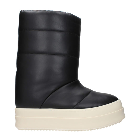 Ankle Boots by Rick Owens for men in leather black features an effortless chic silhouette from the Men's Leather Ankle Boots collection, showcasing a effortless chic and refined for an effortless chic look.