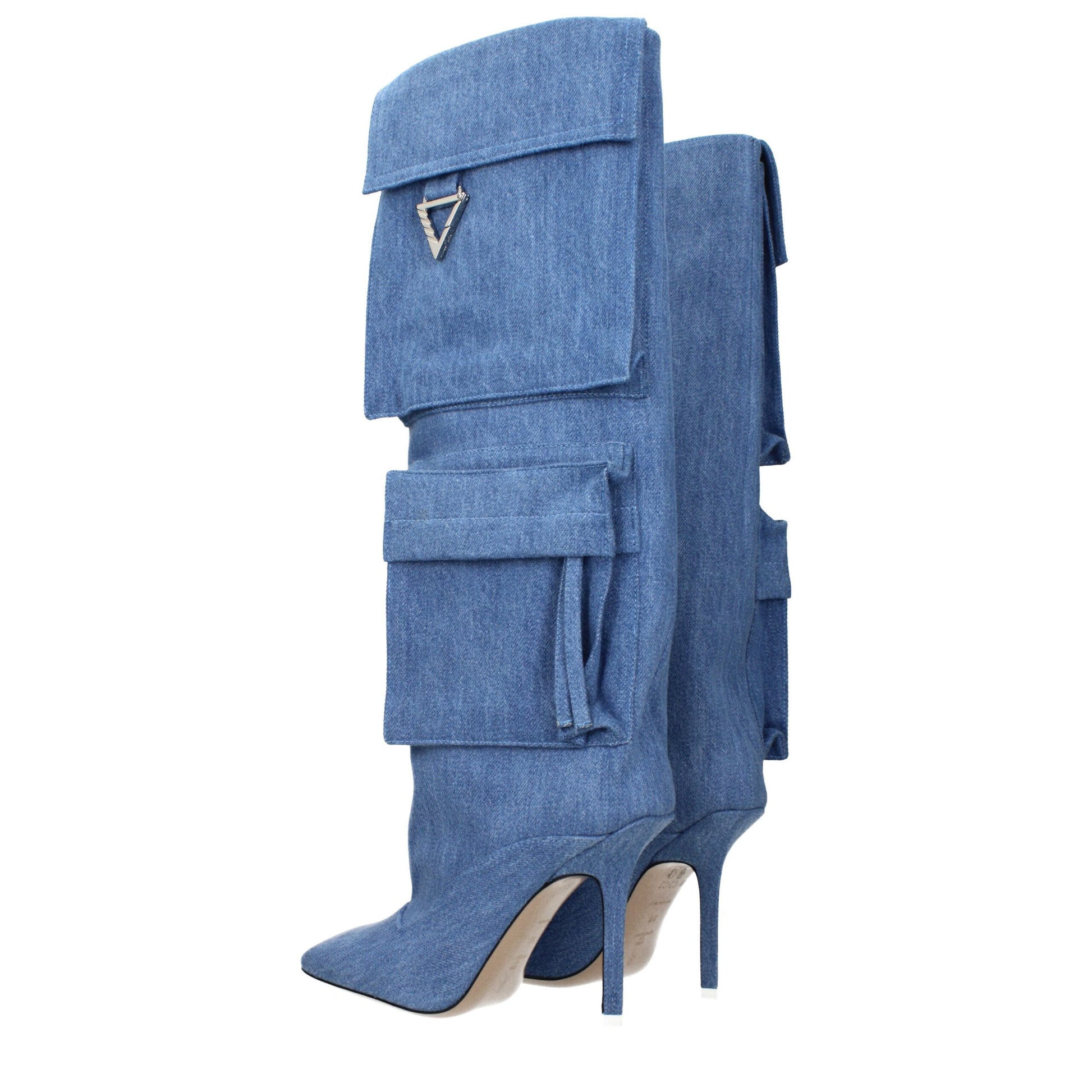 Boots by The Attico for women in fabric light-blue features an enchanting design from the Women's Fabric Boots collection, highlighting a enchanting and for a refined look.
