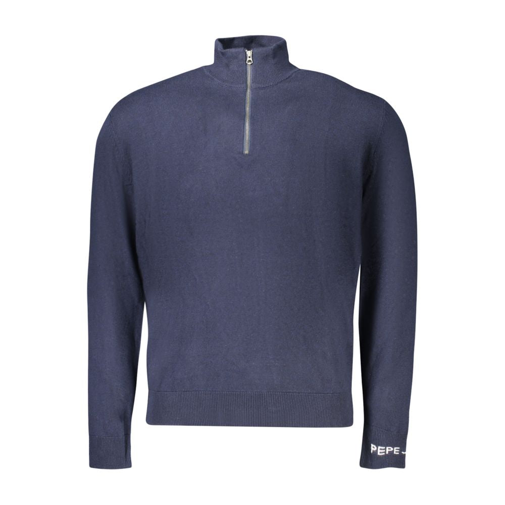 Sweatshirt by Pepe Jeans for men in cotton blue showcases a slouchy chic silhouette, artfully detailed with a slouchy chic and for a slouchy chic finish.