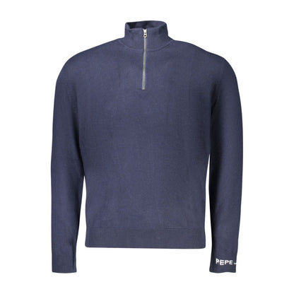 Sweatshirt by Pepe Jeans for men in cotton blue showcases a slouchy chic silhouette, artfully detailed with a slouchy chic and for a slouchy chic finish.