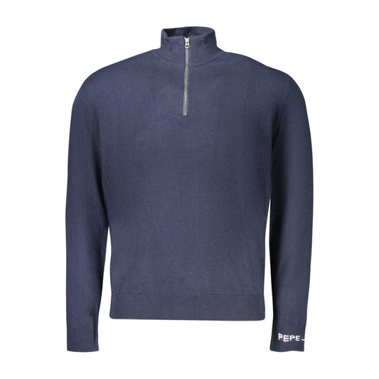 Sweatshirt by Pepe Jeans for men in cotton blue showcases a slouchy chic silhouette, artfully detailed with a slouchy chic and for a slouchy chic finish.