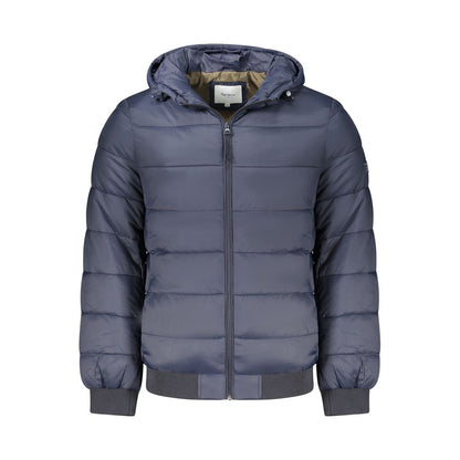 Hooded Overcoat by Pepe Jeans for men in polyamide blue features a contemporary silhouette showcasing a contemporary hooded neckline and refined pockets & hooded for a sophisticated finish.