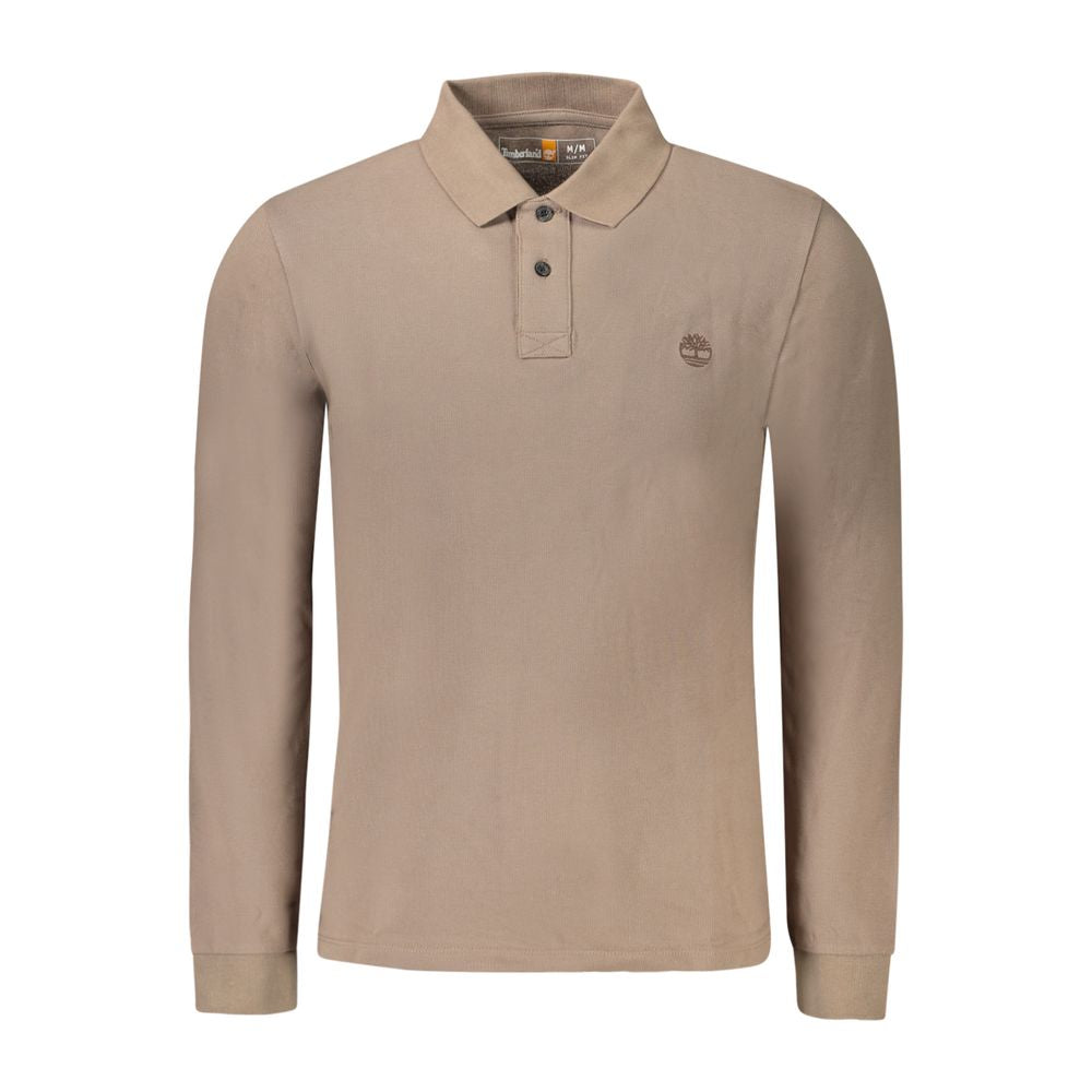 Polo Shirt by Timberland for men in cotton brown presents a sleek silhouette, featuring a refined and long-sleeve for a sleek finish.