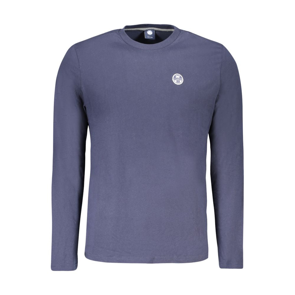 T-Shirt by North Sails for men in cotton blue features a plush silhouette, showcasing a sophisticated crew neckline and long-sleeve for a truly plush finish.