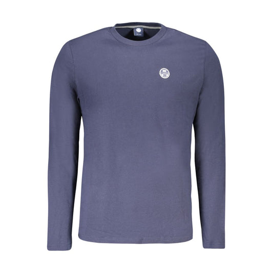 T-Shirt by North Sails for men in cotton blue features a plush silhouette, showcasing a sophisticated crew neckline and long-sleeve for a truly plush finish.