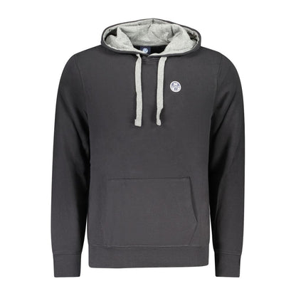 Hooded Sweatshirt Hoodie by North Sails for men in cotton black features an avant-garde silhouette, showcasing a sophisticated hooded neckline and detail for a truly avant-garde finish.