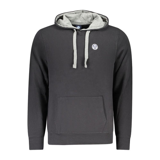 Hooded Sweatshirt Hoodie by North Sails for men in cotton black features an avant-garde silhouette, showcasing a sophisticated hooded neckline and detail for a truly avant-garde finish.