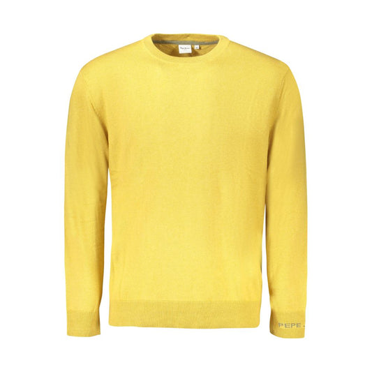 Sweatshirt by Pepe Jeans for men in cotton yellow features an provocated silhouette, detailed with a provocated and a refined crew neckline for a sophisticated aesthetic.