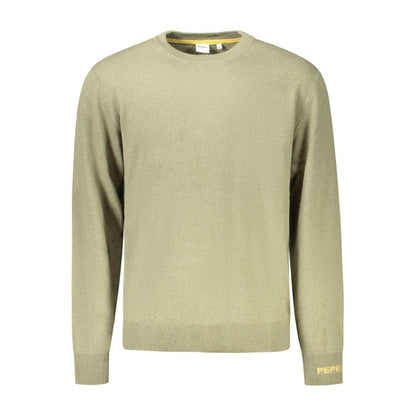 Sweatshirt by Pepe Jeans for men in cotton green features an provocated silhouette, detailed with a provocated and a refined crew neckline for a sophisticated aesthetic.