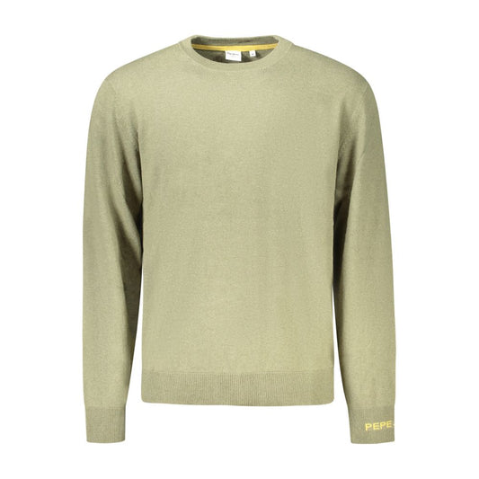 Sweatshirt by Pepe Jeans for men in cotton green features an provocated silhouette, detailed with a provocated and a refined crew neckline for a sophisticated aesthetic.