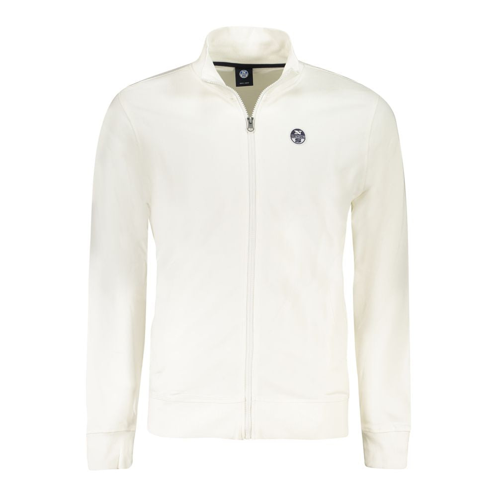 Sweatshirt by North Sails for men in cotton white showcases a slouchy chic silhouette, artfully detailed with a slouchy chic and for a slouchy chic finish.