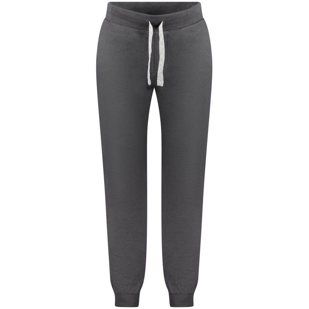 Joggers by North Sails for men in cotton black presents a tailored silhouette, showcasing a tailored and long cut with a refined for a truly tailored aesthetic.