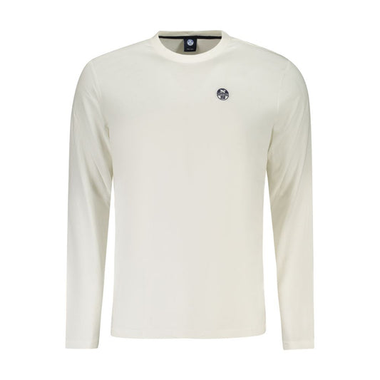 T-Shirt by North Sails for men in cotton white features an on trend silhouette, perfectly showcasing a on trend long-sleeve and crew neckline for an elevated aesthetic.