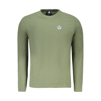T-Shirt by North Sails for men in cotton green showcases a chic silhouette, artfully detailed with a chic crew neckline and long-sleeve for a chic finish.