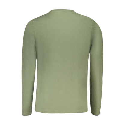 T-Shirt by North Sails for men in cotton green showcases a fashionable silhouette, elegantly detailed with a fashionable and crew neckline for a sophisticated, high-fashion look.