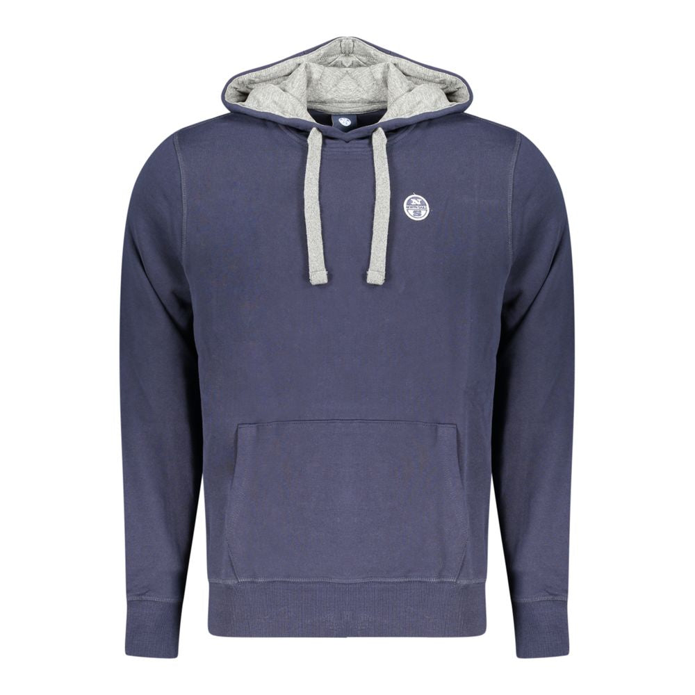 Hooded Sweatshirt Hoodie by North Sails for men in cotton blue features a edgy silhouette, detailed with a edgy hooded neckline and for a refined finish.