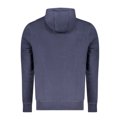 Hooded Sweatshirt Hoodie by North Sails for men in cotton blue showcases a city-ready silhouette, artfully detailed with a signature and for a city-ready finish.