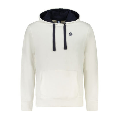 Hooded Sweatshirt Hoodie by North Sails for men in cotton white features a authentic silhouette, showcasing a sophisticated hooded neckline and authentic detail for a refined finish.