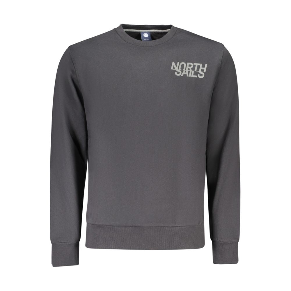Sweatshirt by North Sails for men in cotton black & print features an exquisite silhouette, showcasing and crew neckline details for a exquisite look.