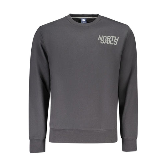 Sweatshirt by North Sails for men in cotton black & print features an exquisite silhouette, showcasing and crew neckline details for a exquisite look.