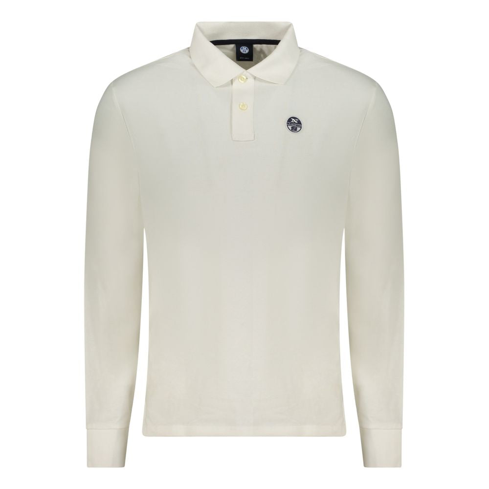 Polo Shirt by North Sails for men in cotton white & signature presents a distinguished silhouette, showcasing a sophisticated and distinguished long-sleeve for a truly distinguished finish.