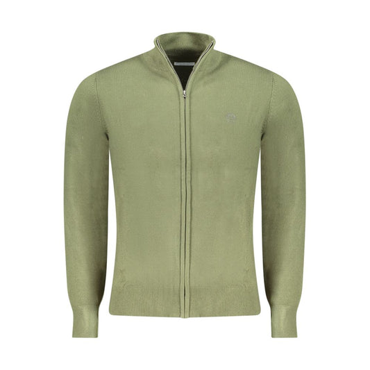 Cardigan by North Sails for men in nylon green features an impeccable silhouette, showcasing a sophisticated and detail for a truly impeccable finish.