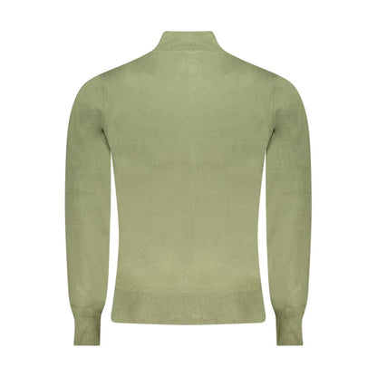 Cardigan by North Sails for men in nylon green features a dramatic silhouette, showcasing a sophisticated and dramatic detail for a timeless, premium look.