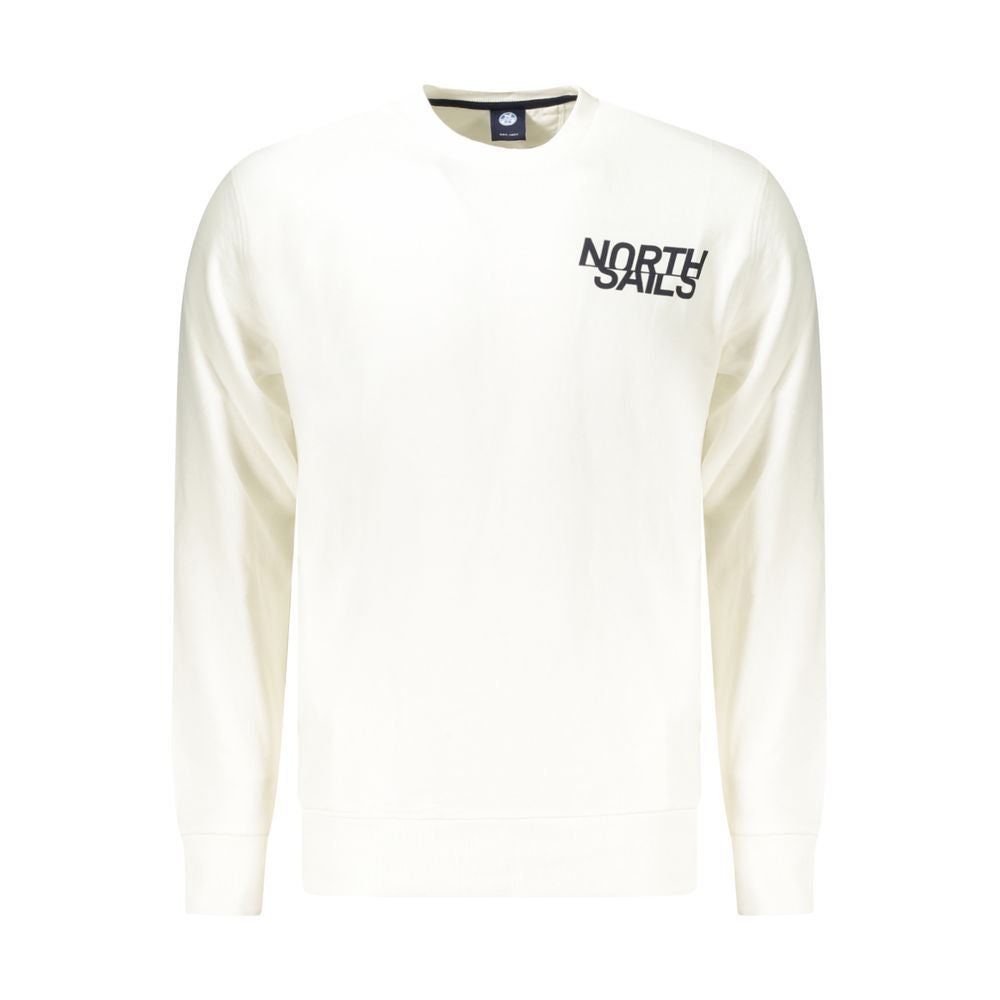 Sweatshirt by North Sails for men in cotton white & print features an enviable silhouette, showcasing a premium and refined crew neckline for a truly enviable finish.