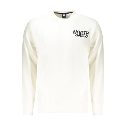 Sweatshirt by North Sails for men in cotton white & print features an enviable silhouette, showcasing a premium and refined crew neckline for a truly enviable finish.