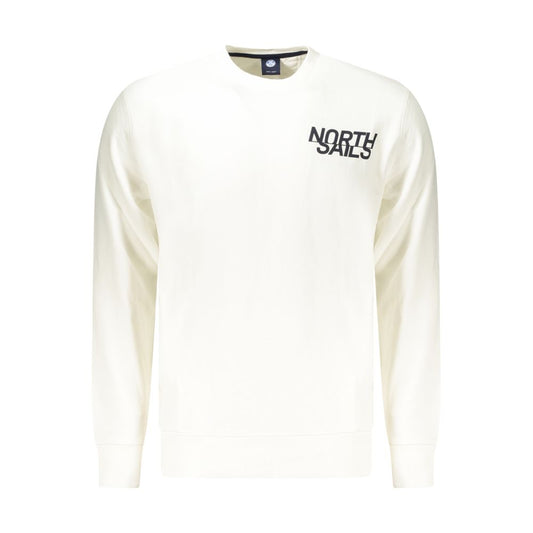 Sweatshirt by North Sails for men in cotton white & print features an enviable silhouette, showcasing a premium and refined crew neckline for a truly enviable finish.