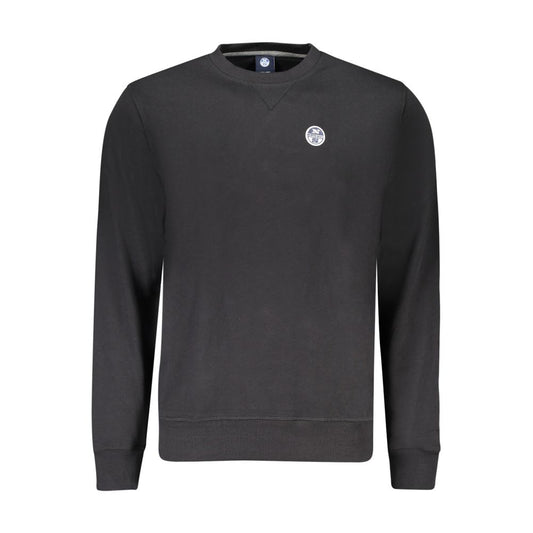 Sweatshirt by North Sails for men in cotton black features a unrivaled silhouette with a refined crew neckline and unrivaled detailing for a sophisticated look.