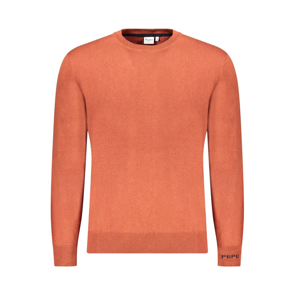 Sweatshirt by Pepe Jeans for men in cotton brown showcases a slouchy chic silhouette, artfully detailed with a slouchy chic crew neckline and for a slouchy chic finish.