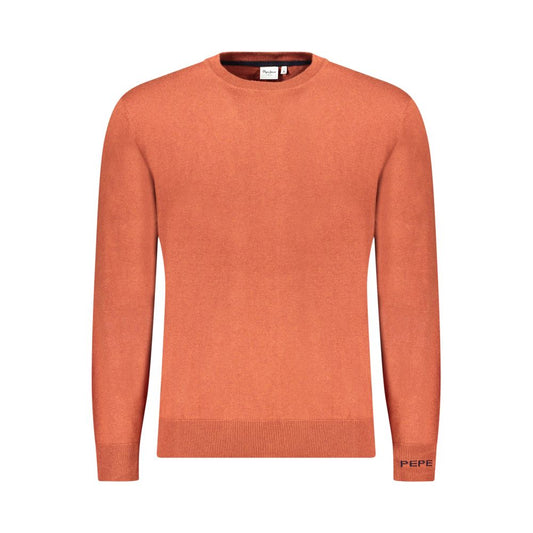 Sweatshirt by Pepe Jeans for men in cotton brown showcases a slouchy chic silhouette, artfully detailed with a slouchy chic crew neckline and for a slouchy chic finish.