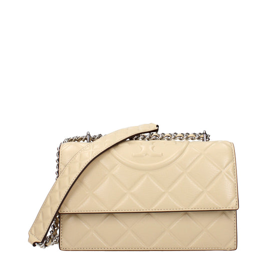 Crossbody Handbag by Tory Burch for women in leather beige features an multi-faceted design with a secure , ample , and versatile crossbody-strap for a multi-faceted finish.