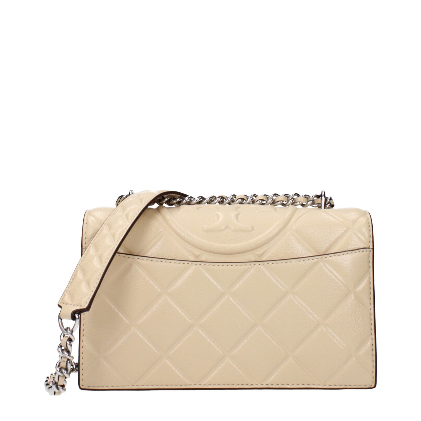 Crossbody Handbag by Tory Burch for women in leather beige features an versatile silhouette, showcasing a secure and versatile with versatile crossbody-strap for a versatile finish.