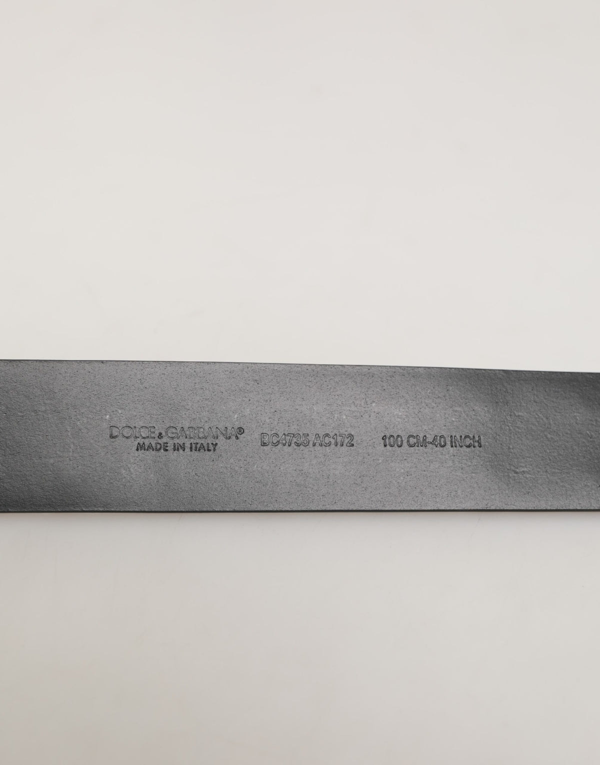 Dolce & Gabbana Calf Leather Belt - Black Silver Signature