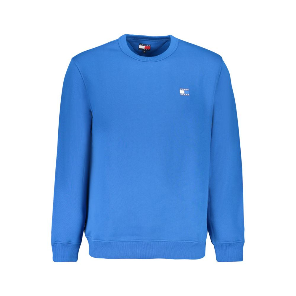 Sweatshirt by Tommy Hilfiger for men in cotton blue features an exquisite silhouette, showcasing long-sleeve and crew neckline details for a exquisite look.